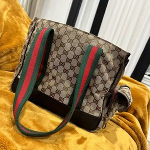 GUCCI GG Brown Canvas Pet Carrier